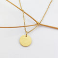 Circle Pendant Letter Cadena a Ero Inoxidable Bisuteria 316l Edelstahl 18k Gold Kett 14k Letter Necklace Joyas De Acero