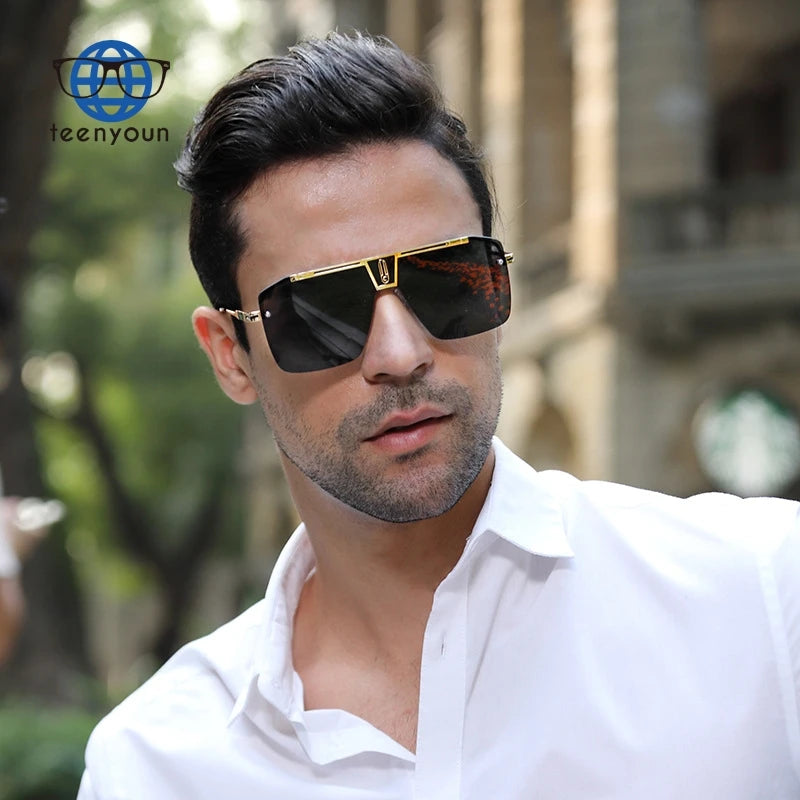 Teenyoun Classic High End Sunglasses Polarized Men Driving Sun Glasses for Brand Design Mirror Eyewear Male