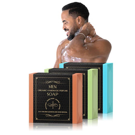 Men Organic Handmade Perfume Soap From Soap Factory Private Label Custom logo Men's Soap