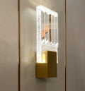 Modern Simple Light 6w Stainless Steel Copper Crystal Living Room Bedroom Bedside Wall Lamp Led Crystal Wall Lamp