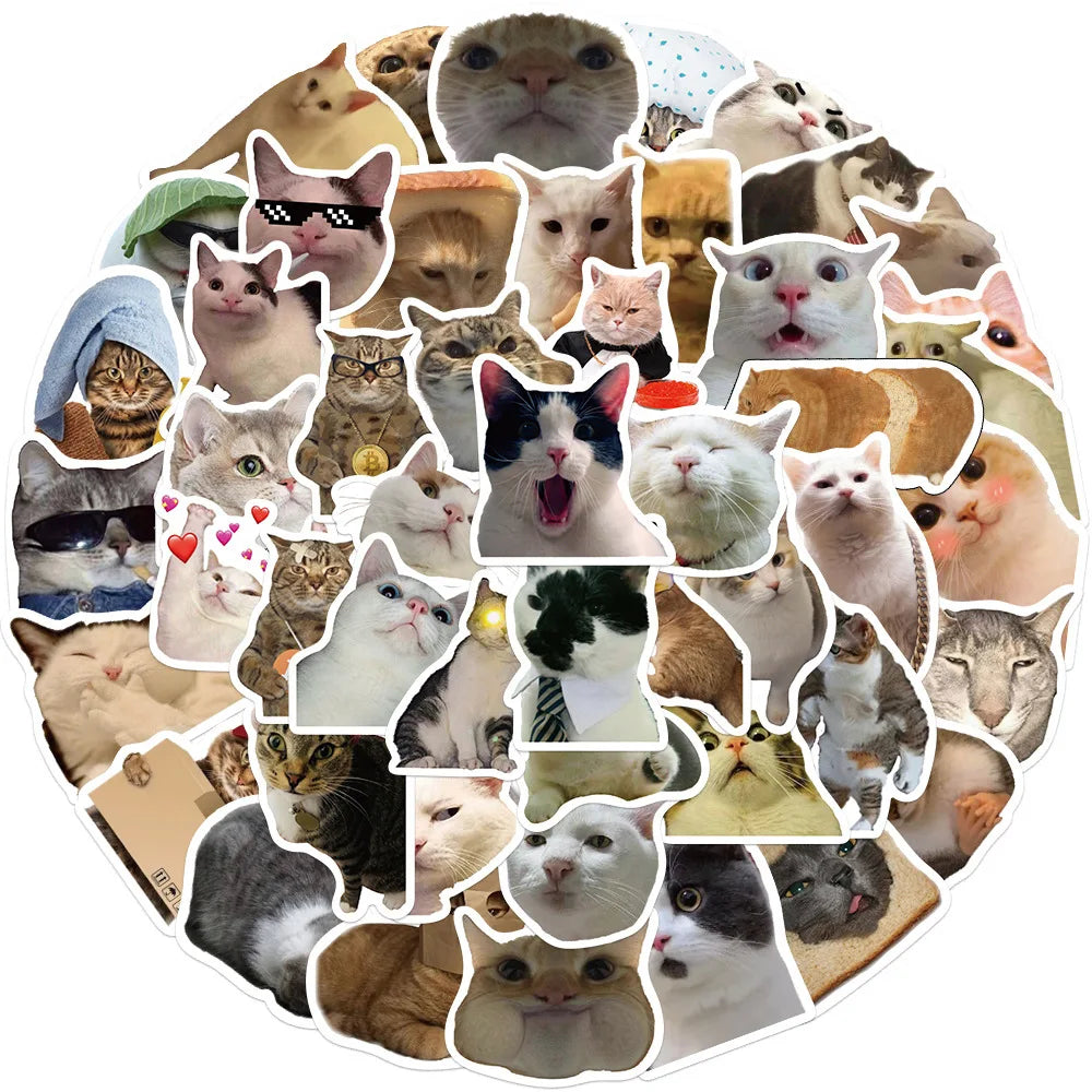 Custom Printed Packaging Vinyl Waterproof PVC Adhesive Cat Pet 50pcs Sticker Printing UV Label Paper Stickers MegaBDM