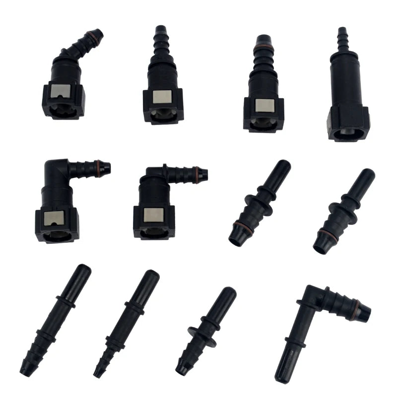 Car Fuel Quick Release Coupler Connector ID6 7.89 ID6 ID8 ID10 Line Hose Nylon Rubber Oil Coupler Auto Fuel Line Hose Coupler
