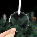 Wholesale Cheapest Cartoon Drawing Plane 3inch 8cm 80mm Blank Hanging Christmas Tree Decoration Crystal Glass Ornaments