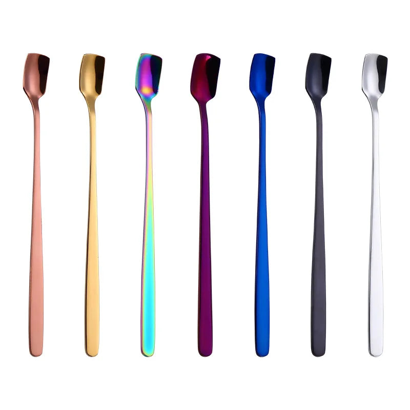 304 Stainless Steel Long Handle SpoonCoffee Stirring SpoonIce Cream Scoop Bar Mixing Spoon for Hotel Restaurant