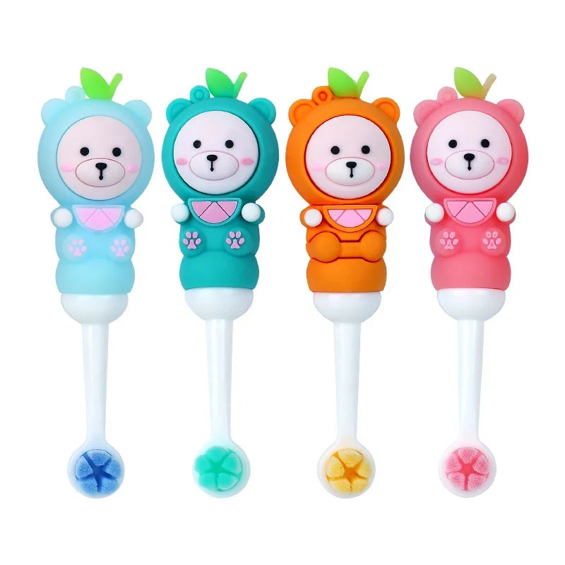 360 3D Design Cute Cartoon Shape Extra Soft Nano Bristle Kids Children Baby Toothbrush