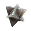 Huiying Additive Color Unique Crystal Stone 1 inch Grey Agate Carving Merkaba Head For Gift