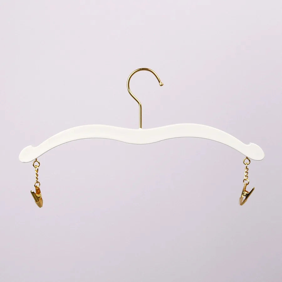 Customize logo Solid Plastic Lingerie Hanger 360 Rotatable Metal Hook Wholesale Fixed Clip or Hanging Clip Styles Available