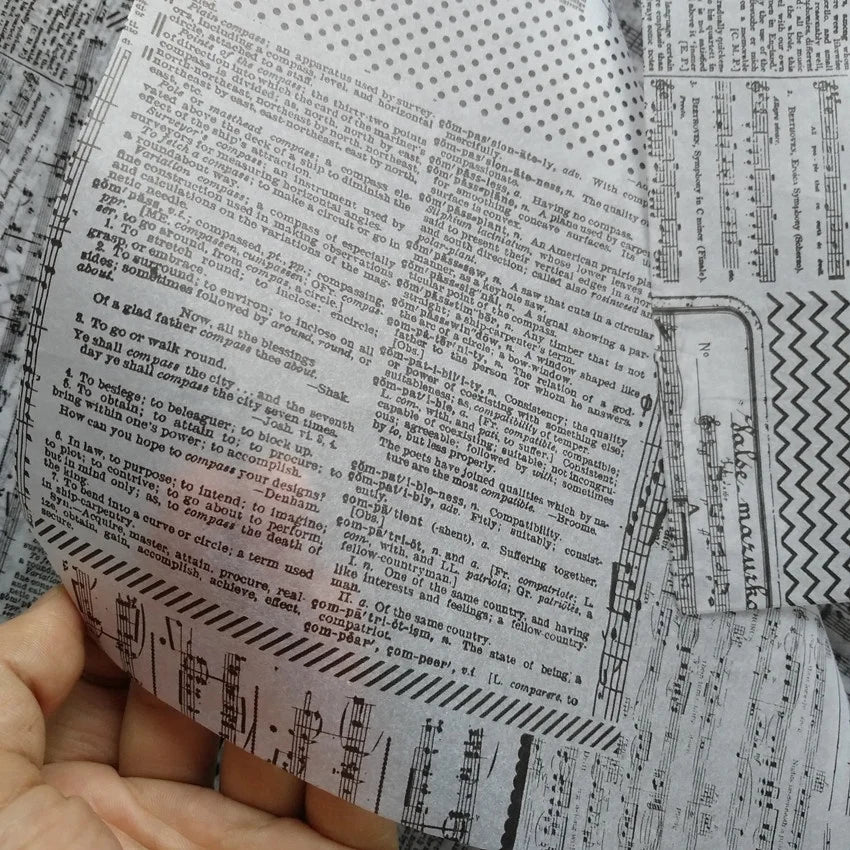 Creative Design Music Score Gift Wrap Silk Paper Wrapping Tissue Paper for Mailer Box Packing