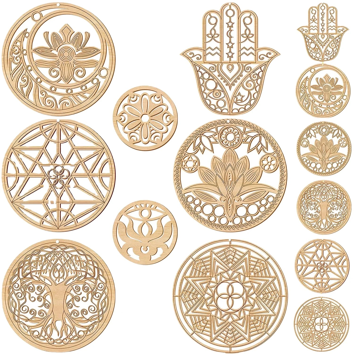 Custom Engraved Decoration DIY Wood Crafts 3D Wall Decoration