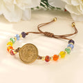 Go2boho Custom Unisex Dainty Gemstone Bead Bracelets Fashion Charm Bracelet Samulet Jesus Religion Color Friendship Gift