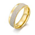 Hot Selling Variety of Rings Wholesale Gold Plated Stainless Steel Frosted Men's Finger Ring