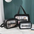 Custom logo Waterproof Ladies Black pink Whitecustom Bag Small Travel Wash Toiletries clear Pvc Cosmetic Bag