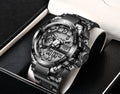 LIGE LG8922 Watch 50m Waterproof Wristwatch Clock Sport Watch Male Men Quartz Digital Watches Plastic Silicone Alloy Round