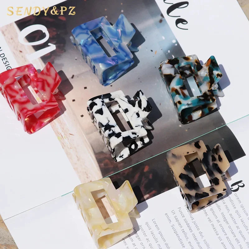Wholesale Women Acetate Hair Claw Girl 5cm Small Claw Clips Geometric Jaw Clips Hair Clamp Bathroom Accessories