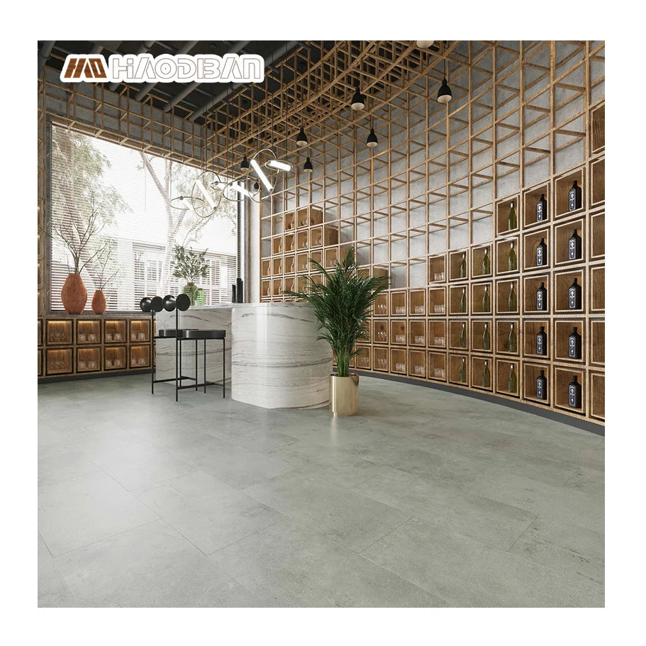 Easy Clean 4mm Marble Look Click Locking Rigid Core SPC Hybrid Vinyl Interlocking Floor Tiles for Indoor Use Stores Restaurants