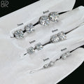 3mm 4mm 5mm 6mm 7mm 8mm VVS Moissanite Diamond Earrings Bling Iced Out Big Round Diamond Cut 925 Silver Fine Jewelry Earrings