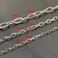 Stainless Steel square Wire Chain Oval O DIY Accessories with Pendant Spot Wholesale