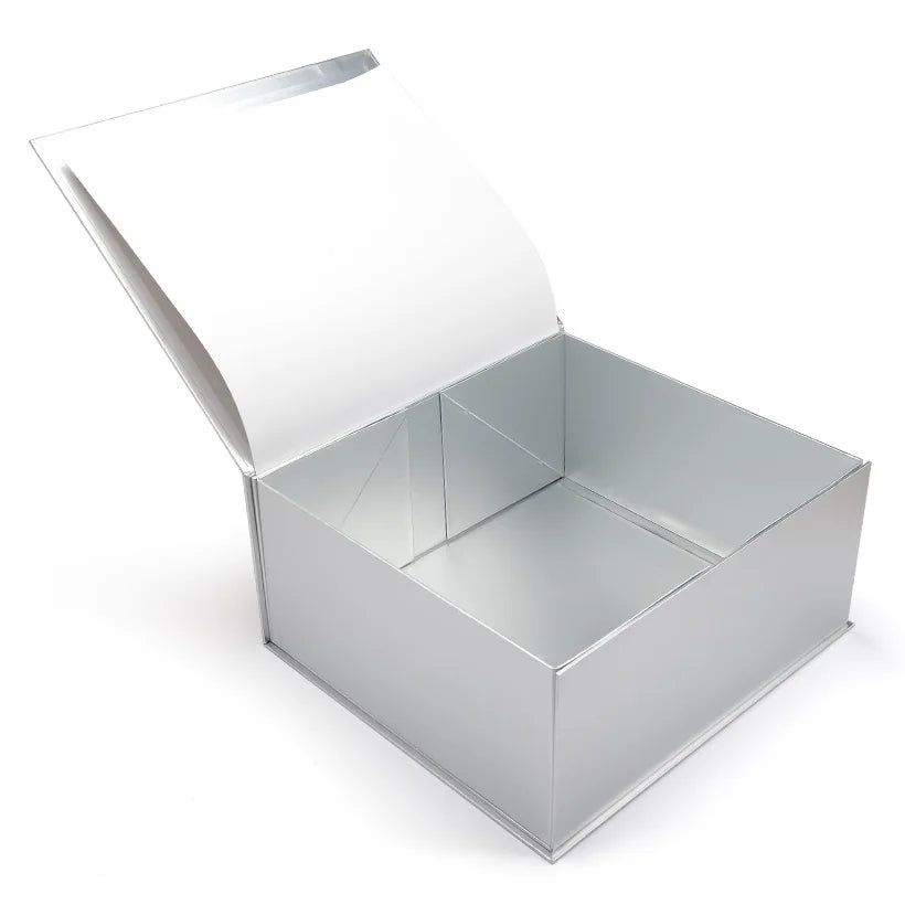 Custom Drawer Packing Sliding Spa Paper Boxes Paper Bottom Shiny Silver with Gold Rigid Boxes Fashion Accessories Rectangle