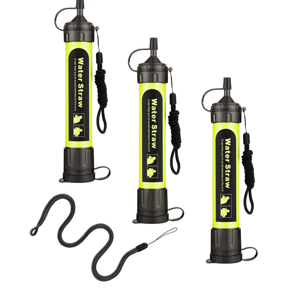 Portable Water Filter Straw Outdoor Cleaner Camping Hiking Survival Drinking Water Purifier Straw