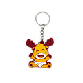 Personalized Cute Animal Cattle Shaped Rubber Keychain 2d 3d Soft Pvc Cow Keyring Keychain for Travel Bag Decoration