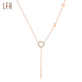 Wholesale Custom Romantic Fashion Jewelry 18k Real Rose Gold  Love Letter Chain Charmsreal  Real Gold Jewelri