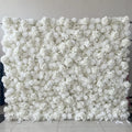 Cloth Fabric Roll up White Wedding Rose Flowers Wall Backdrop Artificial Wall Decoration Flower Wall Panels