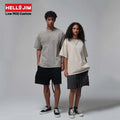 Hello Jim 2024 New Oversize Tshirt Wash t Shirt 100% Cotton Tshirt Heavy Drop Shoulder 275gsm t Shirt Acid-washed T-shirt