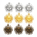 3 Colors Sun Charmfor Necklace Earrings Pendants Diy Jewelry Accessories Making Findings 33*29mm L204