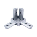 3030 Concealed 3 Way L Bracket Single-Side Silver T Slot Aluminum Profile Accessories Industrial Use Zinc Alloy