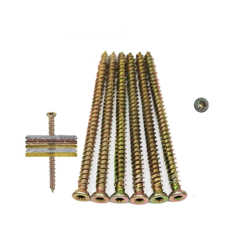 Window Concrete Frame Screws Flat CSK Head Zinc Plated Stainless Steel ISO Metric 7.5mm