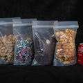 Custom Printed Biodegradable Stand Pouch Bags Edible Mylar Plastic Zip Lock Smell Proof Resealable Features Food Shopping
