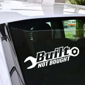 BUILT NOT BOUGHT Sp Funny Car Van Window Bumper JDM VAG Vinyl Decal Sticker Vinyl Sticker Gift Die Cut Decals Latop Window Glass