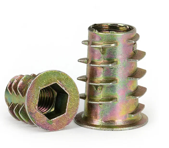 M4 M5 M6 M8 M10 Zinc Alloy Hex Socket Furniture Threaded Wood Inserts Nuts