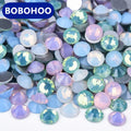BOBOHOO Rhinestones Wholesale Popular Glass Opal Series Ss3-ss30 Non Hotfix Flatback Crystal Rhinestones for Clothing Fabric