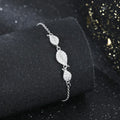 HAOLL Hot Wholesale Fashion 925 Sterling Silver Bracelet Fine Jewelry Simple Daily Leaf Bracelet for Women