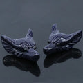 Huiying Crystals healing stones natural hand-carved mini Blue Sand Stone Wolf Head for wholesale precious stone crafts