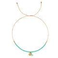 New Fashion Ethnic 3mm Crystal Beaded Tassel Copper Charm Necklace Geometric Shape Handmade Yoga Lotus Adjustable Jewellery