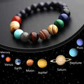 Natural Stone Colorful Beads Planetary Gemstone Trendy Ball Bracelet Energy Universe Yoga Solar Chakra Anniversary Women Men