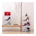 Foldable Eco-Friendly PP Plastic Rectangle Shoe Box with Space-Saving Design for Household Use