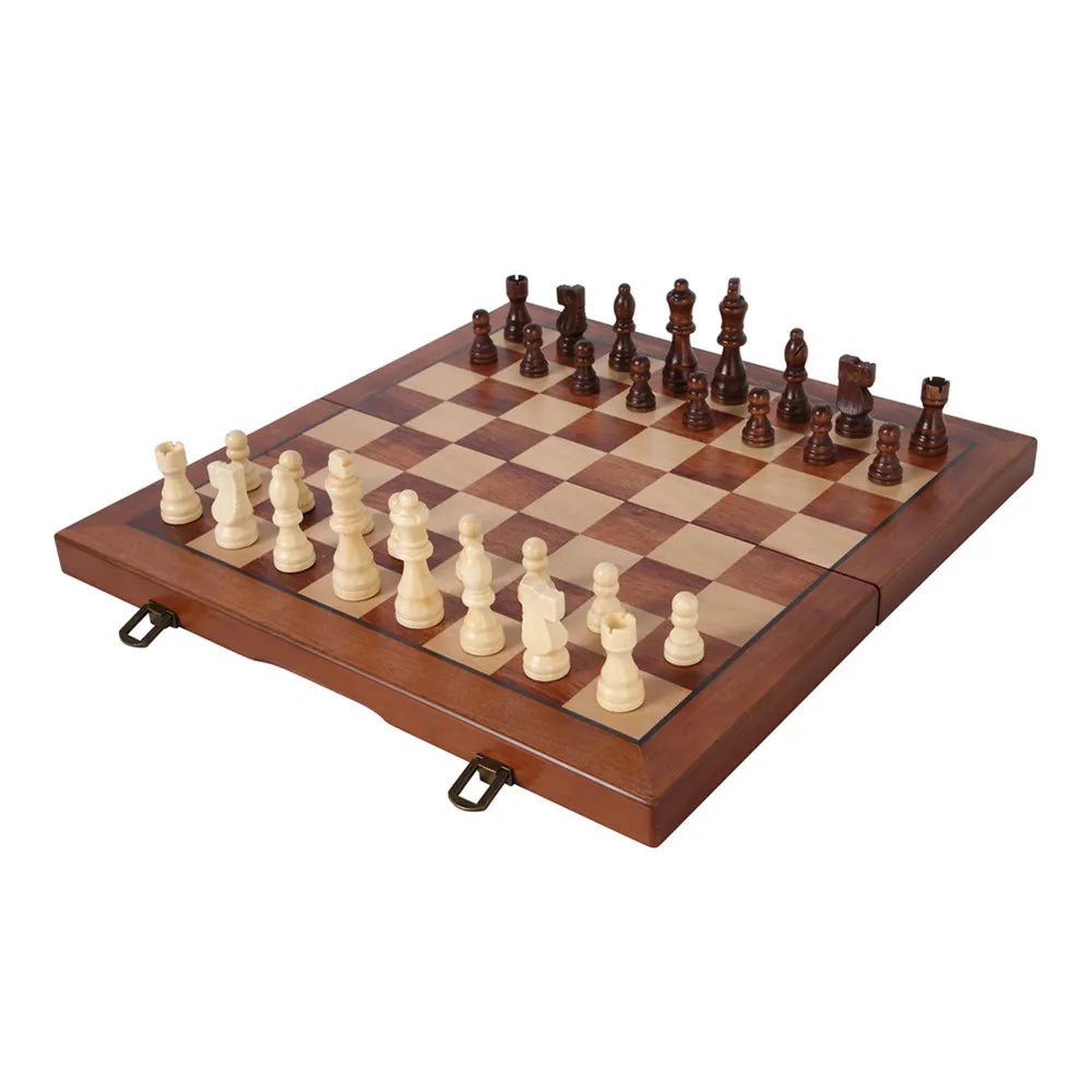 Wooden Magnetic Chess Set Luxury Chess Board 15 Inch Luxury Folding Board Chess Game Set