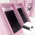 Private Label Mink Lash Black Extension Trays Individual Professional Cashmere Soft Eyelash Extensions Supplies