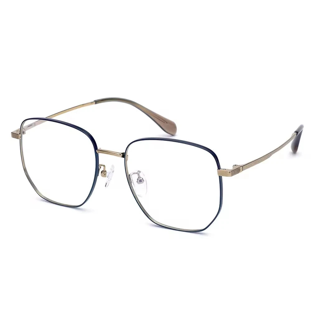 MB-T81860 Wholesale Price Retro Big Classic Glasses Full Frame Titanium Optical Glasses Frames