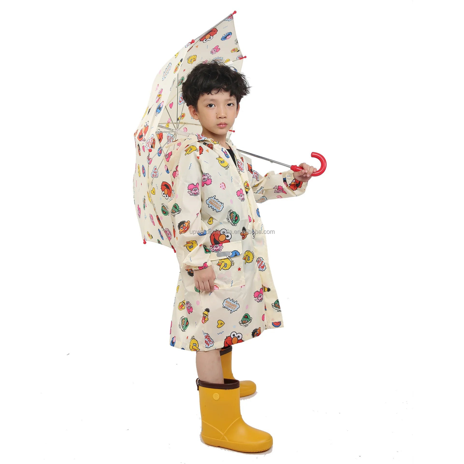 Kids Rain Umbrellas Kids Umbrella Rain Coat and Boots Set