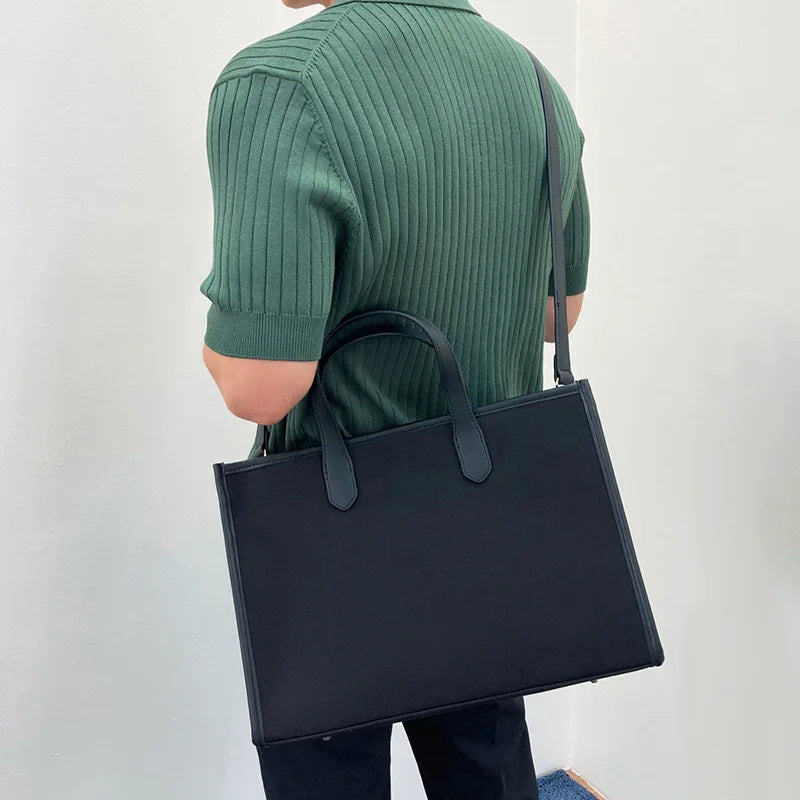 Canvas Tote Bags Men's Wholesales Sling Handbags Plain Man/Women Vintage Fashion Waterproof Custom Logo Shoulder Bag Crossbody