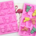 030 11 Cavity Grid Bears Shaped Cake Mold Fondant Mould Chocolate Molds Cake Decoration Tools Pastry Silicone Baking