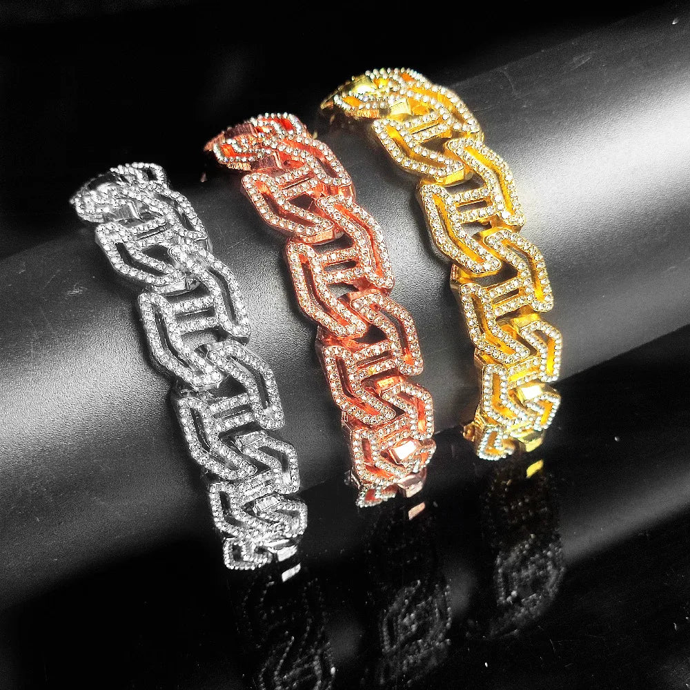 Wholesale Luxury Gold Silver French bulldogs Chunky Cuban Link Choker Necklace Collar