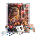 N-2202 Custom 30x40cm Diamond Art Painting Set Round/Square Drills Portrait of Flower Girl Photo-realistic Diamond Painting