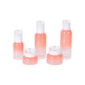 Luxury Fashion 30g/50g/45ml/100ml/120ml Pink Blue Empty Lotion Glass Bottle Jars for Cosmetic Cream Pump Sprayer Screen Printing