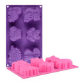 Cartoon Silicone Animal Mold 3D Frog Kangaroo Turtle Hedgehog Owl Squirrel Chocolate Cupcake Molds