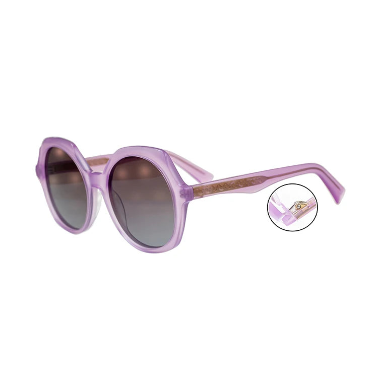 2024 Acetate with Metal Sunglasses Frame Polarized Lens UV400 Oversized Round Sunglasses for Women Men